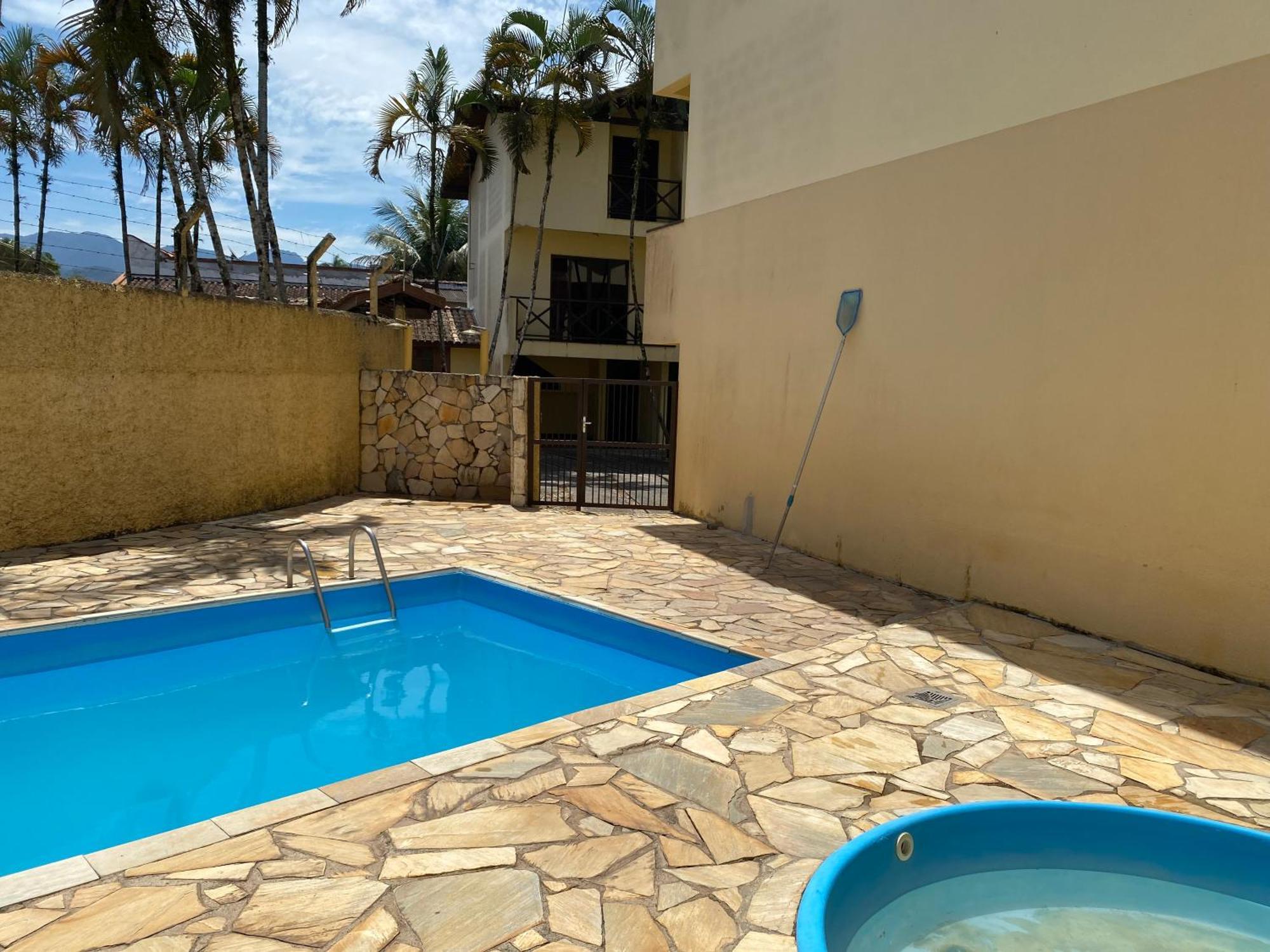 Lindo tríplex centro com piscina churrasqueira em condomínio 90m2 Ubatuba Exterior foto
