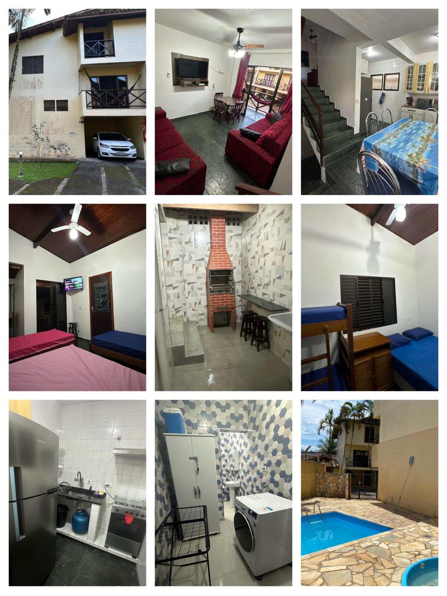 Lindo tríplex centro com piscina churrasqueira em condomínio 90m2 Ubatuba Exterior foto